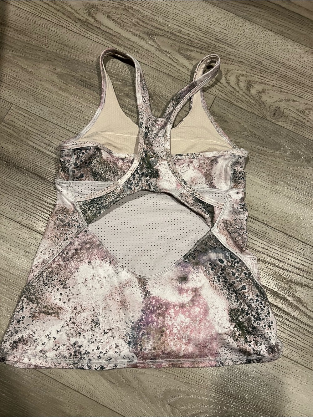 lululemon athletica Pink Marble Print Tank Top